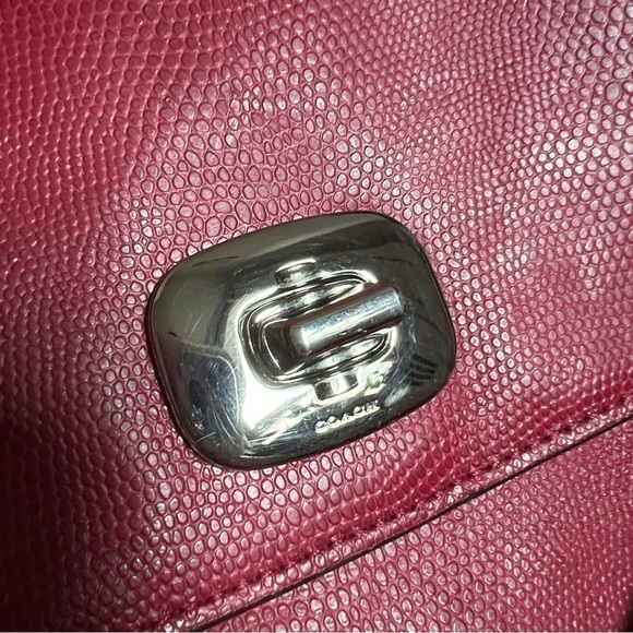 Coach Pinnacle Harper Satchel Bag with Detachable Shoulder Strap, Red Lizard - Picture 5 of 16